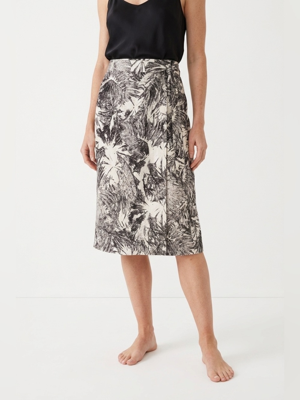 Conrad C faux wrap skirt